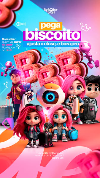 AJUSTA O CLOSE PEGA O BISCOITO E BORA PRO BBB SOCIAL MEDIA PSD EDITAVEL