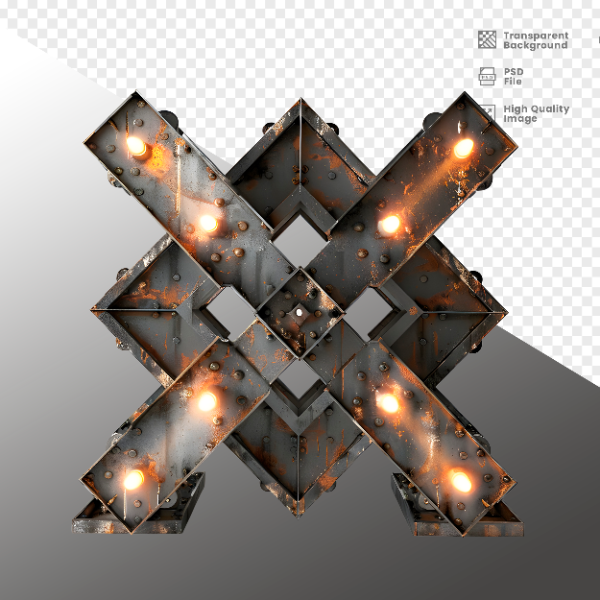 ELEMENTE DE FERRO COM LUZ - ELEMENTO 3D PARA COMPOSIÇÃO - IRON