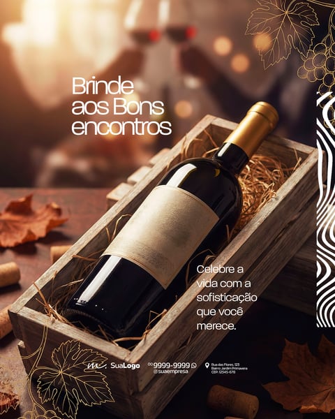 ADEGA DE VINHOS GOURMET SELEÇÃO ESPECIAL SOCIAL MEDIA PSD EDITÁVEL 5