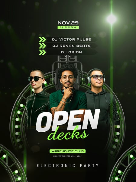 FLYER OPEN DECKS PSD TEMPLATE