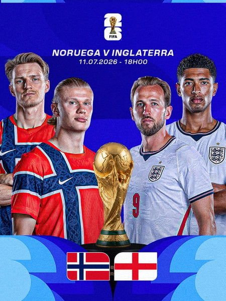 FLYER MATCHDAY NORUEGA X INGLATERRA COPA 2026