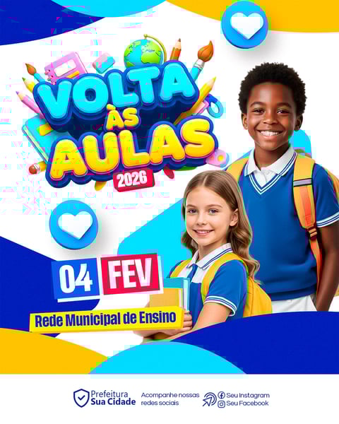 SOCIAL MEDIA VOLTA AS AULAS PREFEITURA