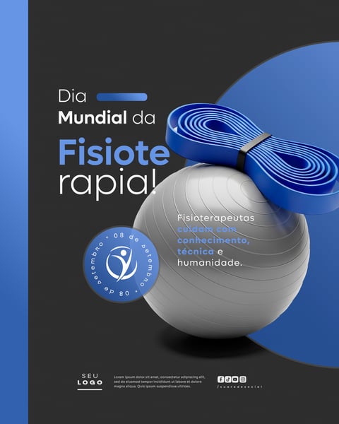DIA MUNDIAL DA FISIOTERAPIA 8 DE SETEMBRO SOCIAL MEDIA PSD EDITÁVEL 5