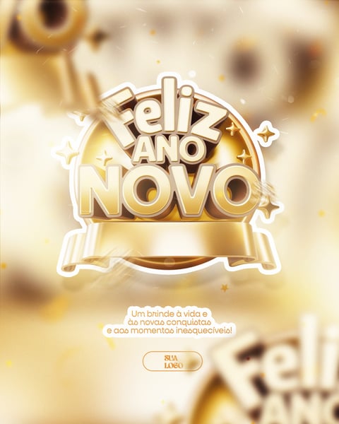 FELIZ ANO NOVO REVEILLON SOCIAL MEDIA PSD EDITÁVEL