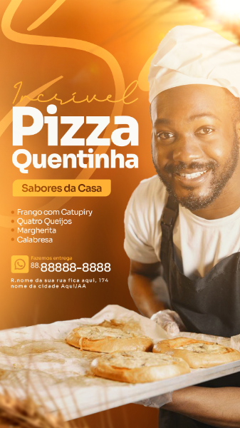 STORIES PIZZA QUENTINHA SAINDO DO FORNO PANIFICADORA SOCIAL MEDIA PSD
