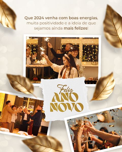 SOCIAL MEDIA - ANO NOVO FELIZ 2024 - NEW YEAR HAPPY 2024 - 25 FEED