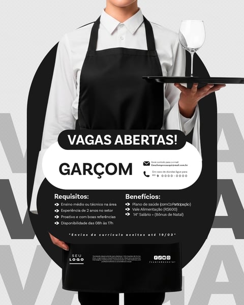 RECRUTAMENTO EMPREGO TEMOS VAGAS ABERTAS CONTRATAÇÃO SOCIAL MEDIA PSD EDITÁVEL 8