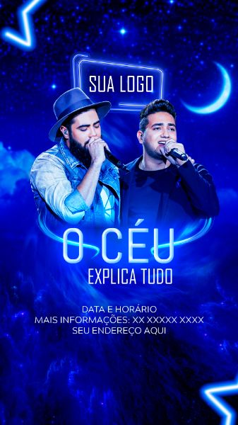 FLYER DE SHOWS E EVENTOS - I CÉU EXPLICA TUDO FORMATO STORY