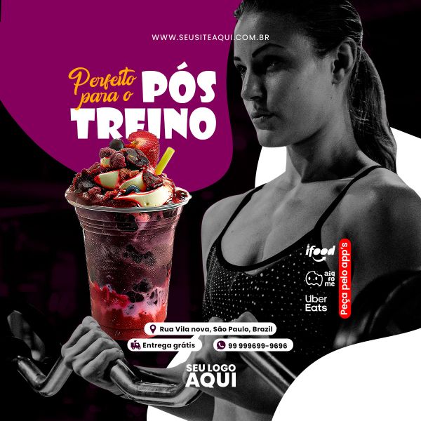 AÇAÍTERIA E SORVETERIA - SOCIAL MEDIA - PSD EDITÁVEL