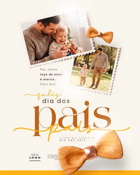 DIA DOS PAIS 09 DE AGOSTO SOCIAL MEDIA PSD EDITÁVEL 3