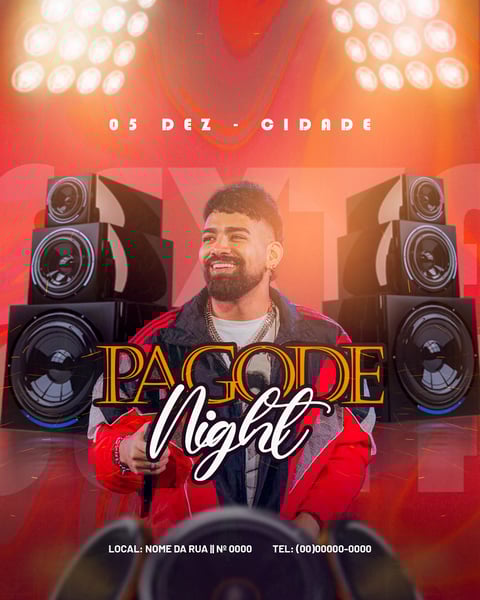 FLYER EVENTO DE SHOWS - CANTOR DILSINHO - PSD EDITAVEL