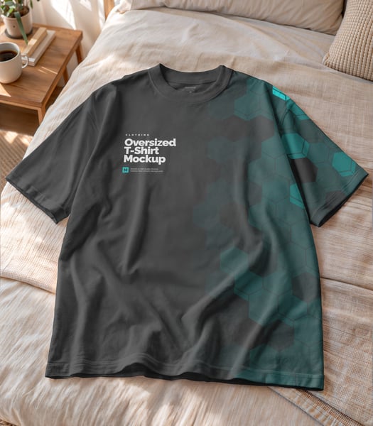 CAMISETA EXTRA GRANDE PSD EDITÁVEL MOCKUP