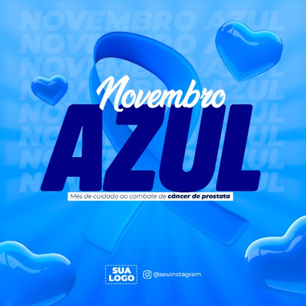 NOVEMBRO AZUL SOCIAL MÍDIA PSD EDITÁVEL