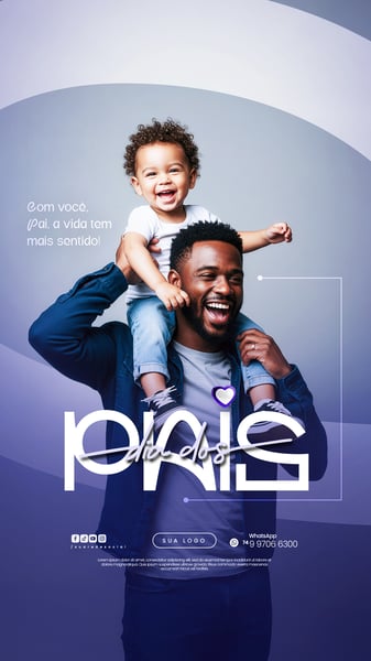 DIA DOS PAIS AGOSTO PAI - FLYER SOCIAL MEDIA PSD EDITÁVEL 9