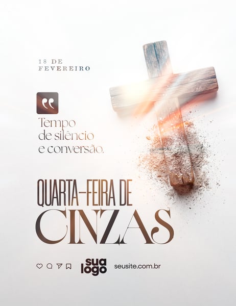 QUARTA FEIRA DE CINZAS POST SOCIAL MEDIA PSD EDITÁVEL 2