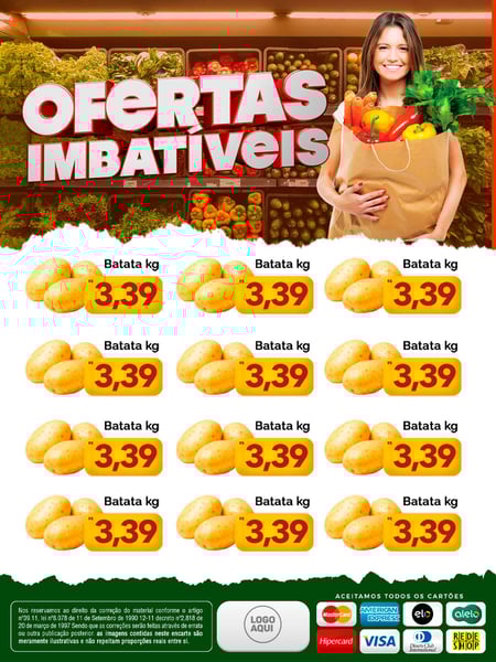 ENCARTE SUPERMERCADO OFERTAS IMBATÍVEIS PRODUTOS FEED 4:5