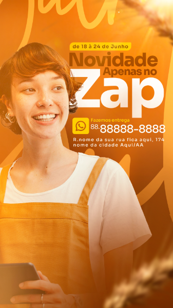 STORIES NOVIDADE NO WHATSAPP PANIFICADORA SOCIAL MEDIA PSD