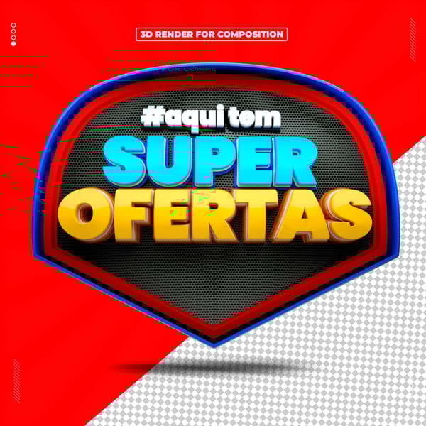 SELO 3D SUPER OFERTAS PARA COMPOSIÇÃO