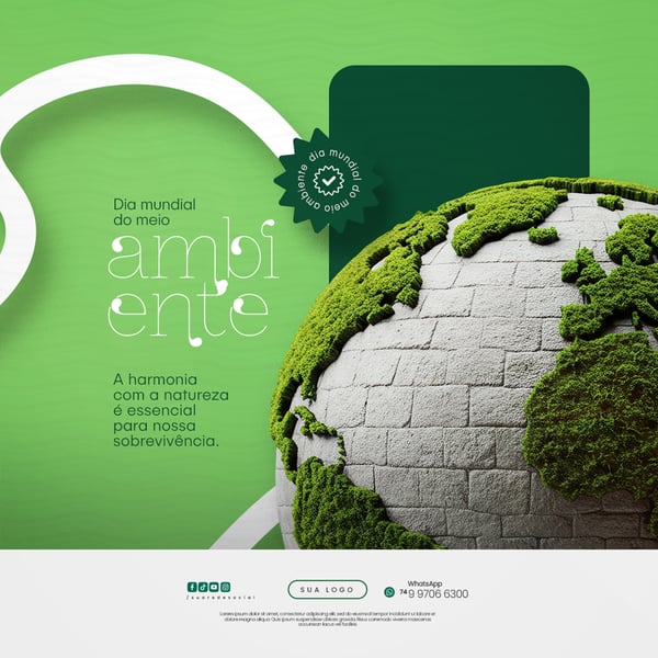 05 DE JUNHO - DIA MUNDIAL DO MEIO AMBIENTE SOCIAL MEDIA PSD EDITÁVEL