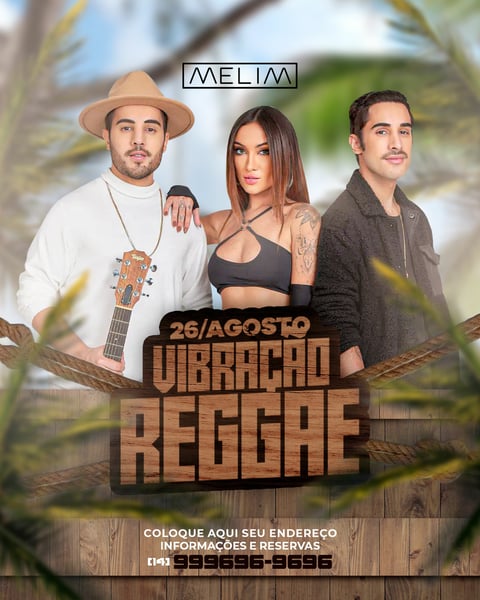 FLYER VIBRAÇÃO REGGAE - GRUPO MELIM
