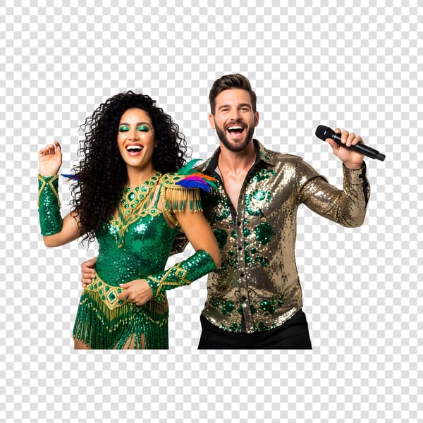 DUPLA DE CANTORES DE CARNAVAL UMA MULHER E UM HOMEM 02