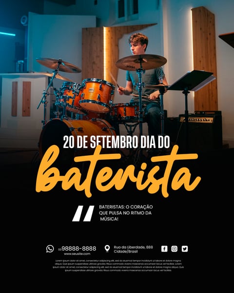 20 DE SETEMBRO DIA DO BATERISTA