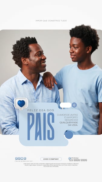 DIA DOS PAIS AMOR DE PAI SOCIAL MEDIA PSD EDITÁVEL 5 STORY