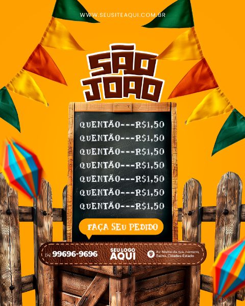FEED - FESTA JUNINA, SÃO JOÃO - PSD EDITÁVEL