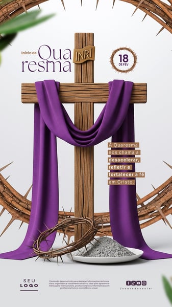 INÍCIO DA QUARESMA 18 DE FEVEREIRO STORY SOCIAL MEDIA PSD EDITÁVEL 6