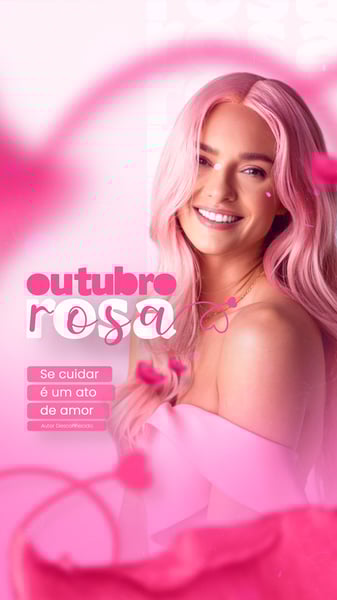 WXH OUTUBRO ROSA MS DE CONSCIENTIZAO SOBRE O CNCER DE MAMA SOCIAL MEDIA FLYER PSD EDITVEL M3