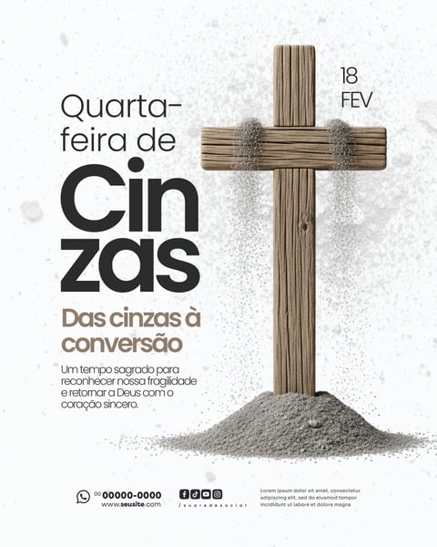 QUARTA FEIRA DE CINZAS SOCIAL MEDIA PSD EDITÁVEL 001