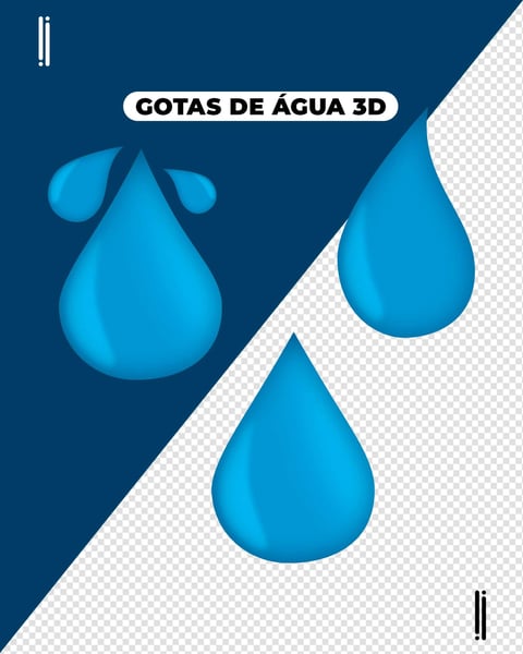 GOTAS DE ÁGUA | ELEMENTO 3D
