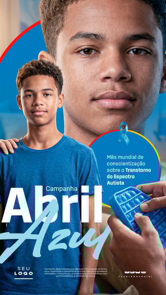 ABRIL AZUL MÊS MUNDIAL DE CONSCIENTIZAÇÃO SOBRE O TRANSTORNO DO ESPECTRO AUTISTA TEA STORY SOCIAL MEDIA PSD EDITÁVEL 1