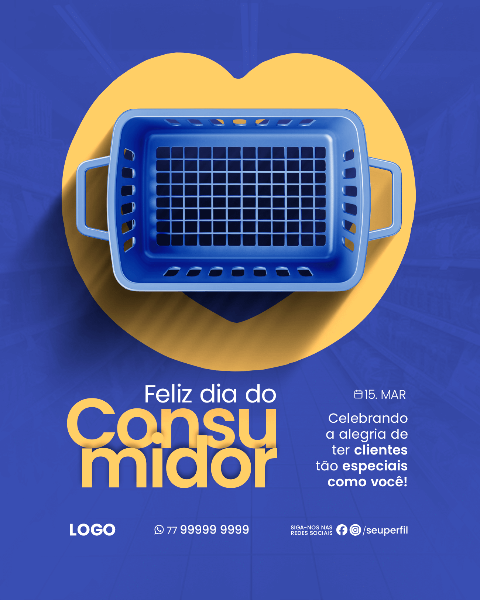 15 DE MARÇO - DIA DO CONSUMIDOR SOCIAL MEDIA AZUL