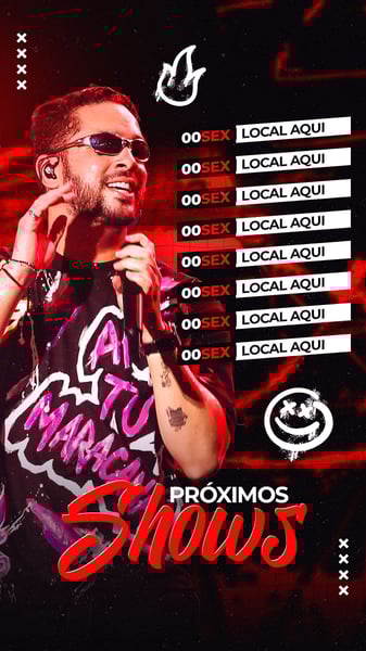 FLYER PARA ARTISTA PSD EDITÁVEL AGENDA HENRY FREITAS