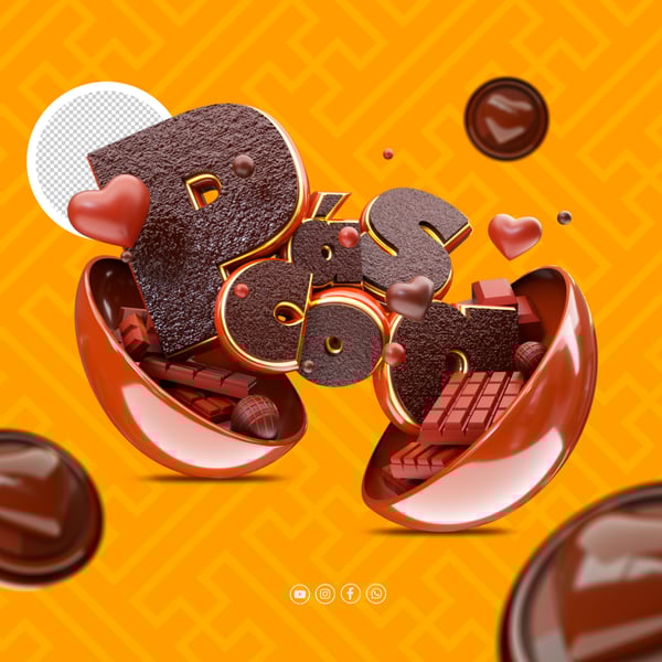 SELO 3D PÁSCOA PARA REDES SOCIAIS