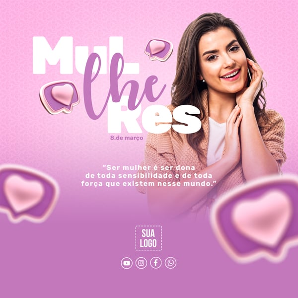 DIA INTERNACIONAL DA MULHER 8 MARÇO REDES SOCIAIS
