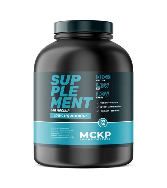 POTE DE PROTEÍNA PSD EDITÁVEL MOCKUP