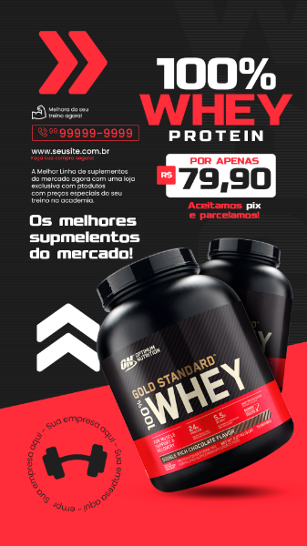 STORIE LOJA DE SUPLEMENTOS SOCIAL MEDIA INSTAGRAM WHEY PROTEIN O MELHOR