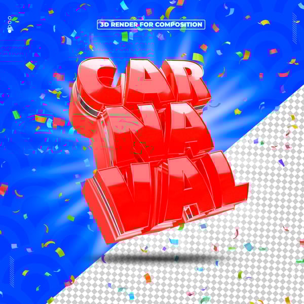 SELO 3D CARNAVAL PARA REDES SOCIAIS