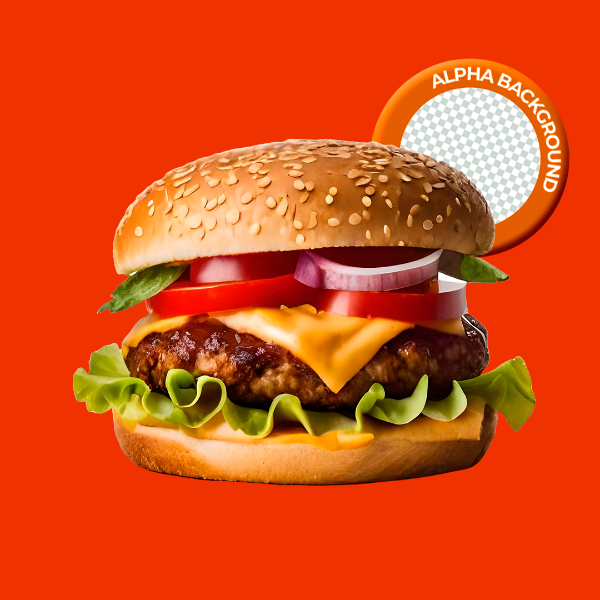 ELEMENTO HAMBURGUER PARA COMPOSIÇÃO PNG TRANSPARENTE SEM FUNDO