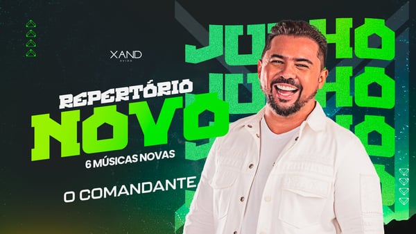 FLYER THUMB CAPA CD BANNER YOUTUBE REPERTÓRIO NOVO XAND AVIÃO PSD EDITÁVEL