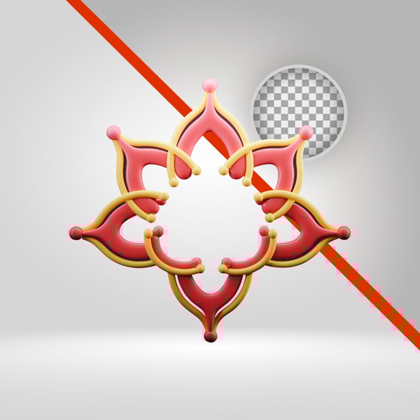 OBJETO 3D CARNAVAL, LOGOTIPO PARA BLOCO, FOLIA, FLYERS ABSTRATO 3D FLOR