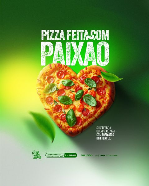 SOCIAL MEDIA - PIZZARIA - PIZZA FEITA COM PAIXÃO