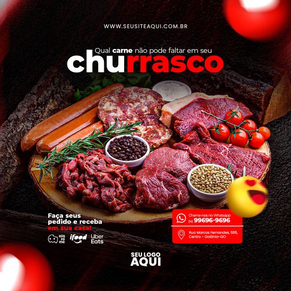 FEED QUADRADO - AÇOUGUE | CARNE | CHURRASCO | SOCIAL MEDIA | PSD EDITÁVEL