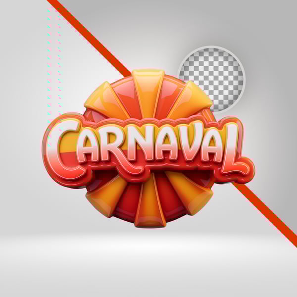SELO 3D CARNAVAL, TEXTO 3D, LOGOTIPO PARA BLOCO, FOLIA, FLYERS 12 PNG TRANSPARENTE