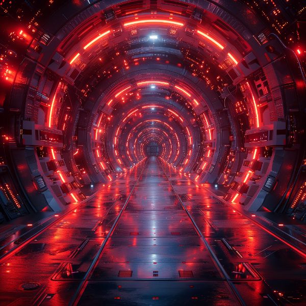 TÚNEL | NAVE ESPACIAL | NEON | FUTURISTA | BACKGROUND