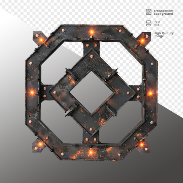 ELEMENTE DE FERRO COM LUZ - ELEMENTO 3D PARA COMPOSIÇÃO - IRON