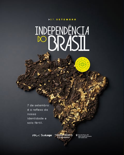 INDEPENDÊNCIA DO BRASIL 7 DE SETEMBRO COMEMORAÇÃO SOCIAL MEDIA PSD EDITÁVEL 3