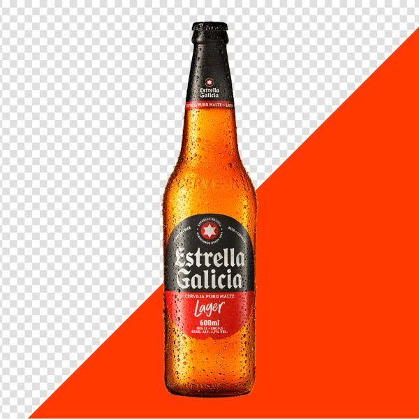 GARRAFA CERVEJA ESTRELLA GALÍCIA PNG TRANSPARENTE SEM FUNDO
